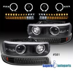 NEW …..1999 TO 2002 SILVERADO / 2000 TO 2006 TAHOE / SUBURBAN HEADLIGHTS + LED BUMPER 