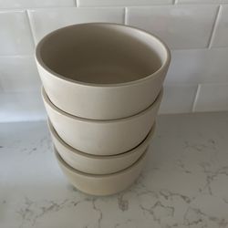 4 Ceramic Heavy Bowls 