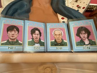 Squid Game Netflix Show Set Of 4 Art Trading Cards By Cuyler Smith 62/180 Television tv show collectible