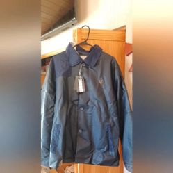 Blue Leather Men's Jacket