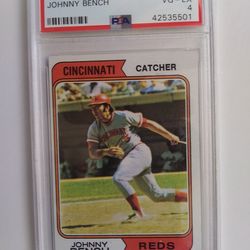 1974 Topps Johnny Bench Baseball Card #10 PSA 4 VG-EX
