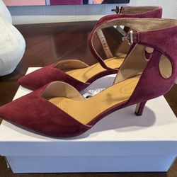 Never Worn Genuine Suede Heels, Size 11