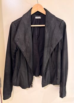 Vince Black Leather Moto Jacket