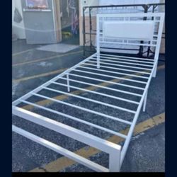 Twin Metal Bed Frame White New New $199