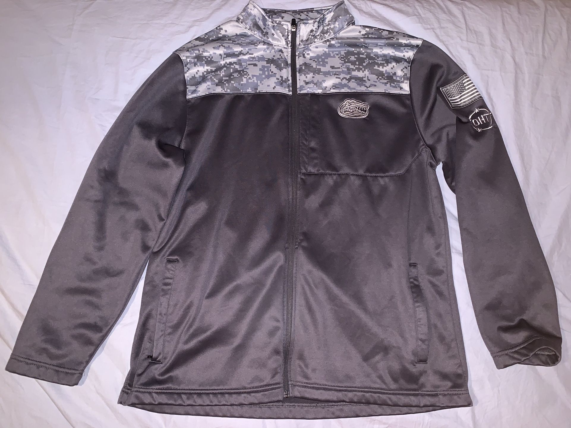 Gray Florida Gators “Operation Hat Trick” Colosseum Jacket; Men’s XL