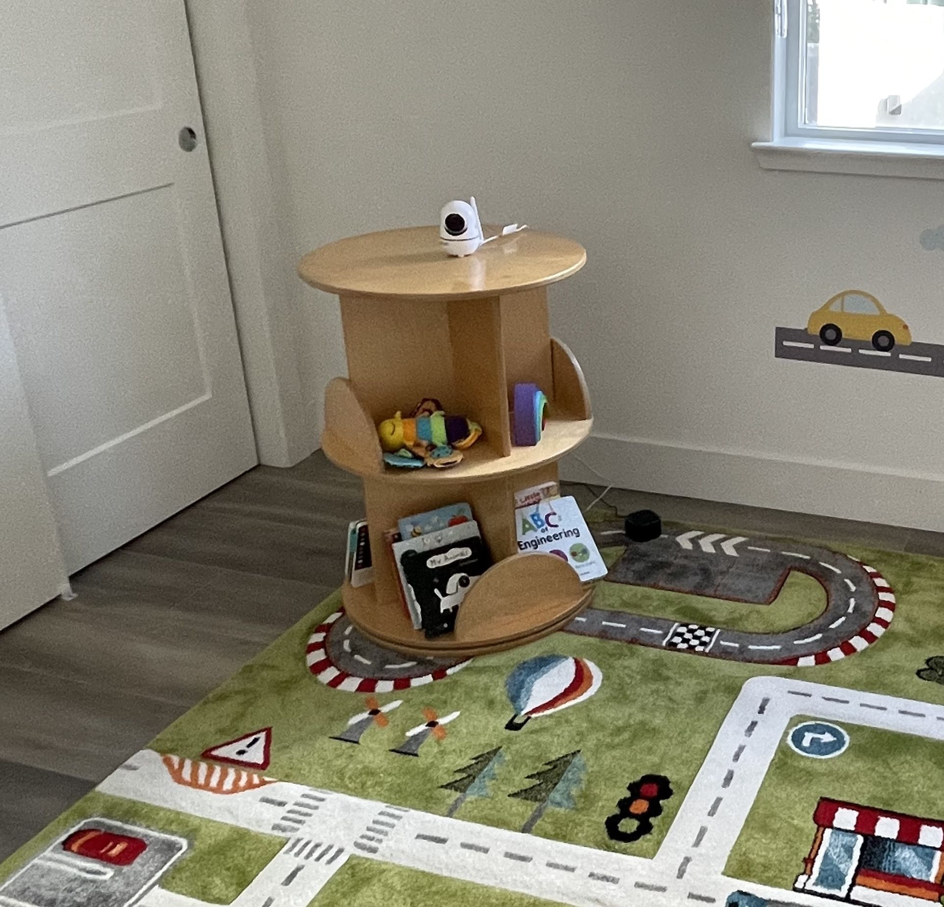 Whitney Brothers Wood Book Carousel Rotating Bookcase