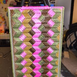 Homemade plastic canvas bags