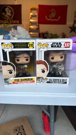 Funko Pop Star Wars Poe Dameron & Cal Kestis BD-1 Set