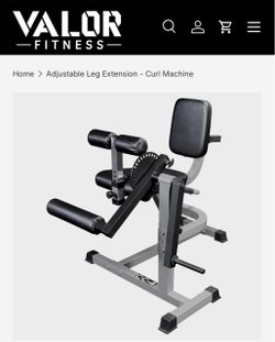 VALOR FITNESS ADJUSTABLE LEG EXTENSION - CURL MACHINE
