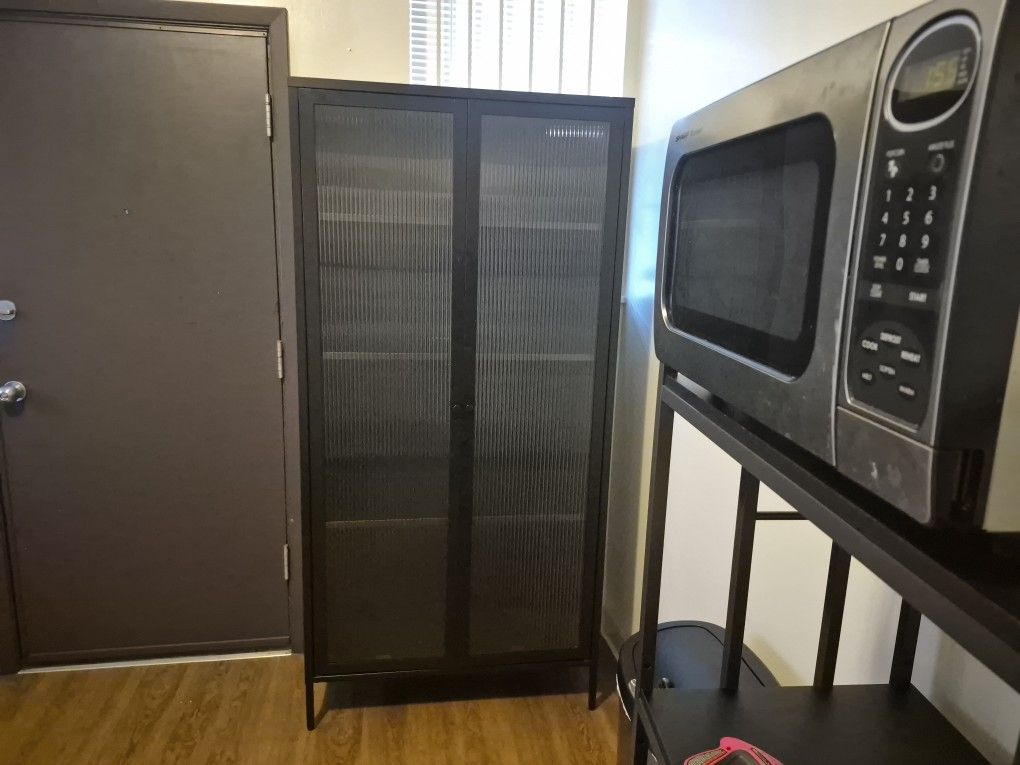 Ameriwood Home Systembuild Evolution Ashbury  2door Cabinet  Glass Door 