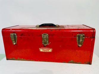 Vintage Craftsman Commercial Red Metal Tool Box 24" w/ Tray Made in USA