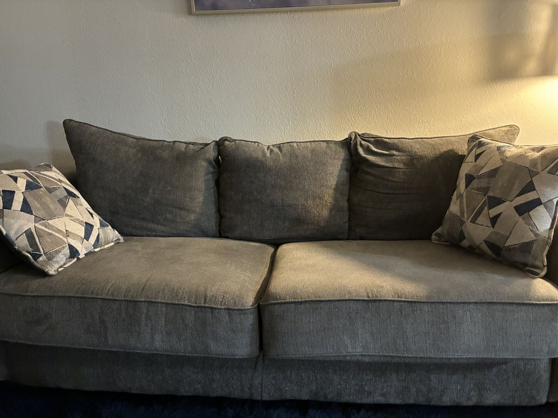 Gray Chenille Fabric sofa