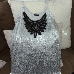 Silver Sequins Dress 