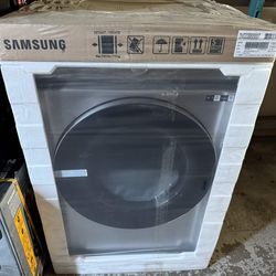 Samsung -BESPOKE 7.6 Cu. Ft. Stackable Smart Electric Dryer with Steam and AI Optimal Dry-ELECTRIC
