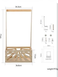 All new 8in1 wooden baby shower crate closet baby basket with handle