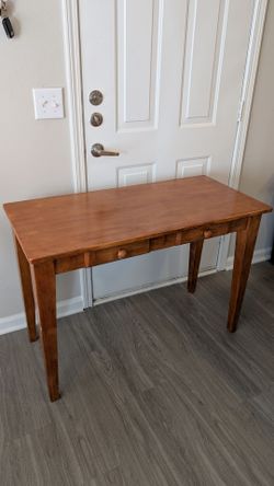 Wood Console Table with Two Drawers