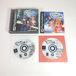 Chrono Cross PS1 PlayStation 1 Complete CIB Black Label 2000 2 Disc Tested