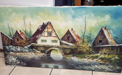 Original oil painting with signature