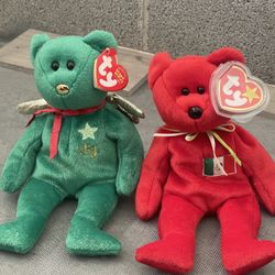 Ty Beanie Baby Gift Joy Bear 2003 & 5th Gen Osito beanie baby 1999
