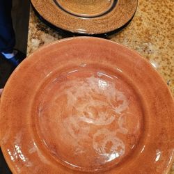 Crate and Barel copper gold Plates 