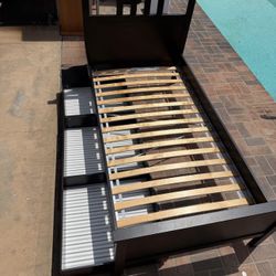 IKEA Hemnes Twin Size Bed With Storage Drawers Under The Bed! Good Condition!!!