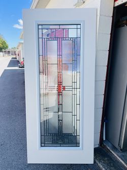Exterior Decorative Full Glass Door 36x79.25 No Frame