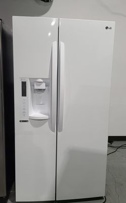 LG Side-by-Side White Fridge
