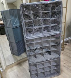 LUVHOMEE Shoe Storage Organizers Set of 3 – 48 Pairs