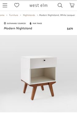 West elm modern sale nightstand