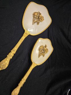 Vintage Brush & Mirror Set