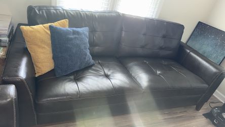 Brown Leather Couches – Like New – $300 Each