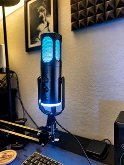 PUPGSIS USB Gaming Microphone with Boom Arm