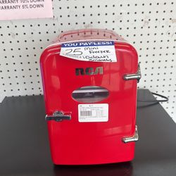 Red RCA Mini freezer