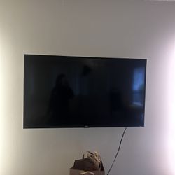 49in TCL Roku TV + Wall Mount