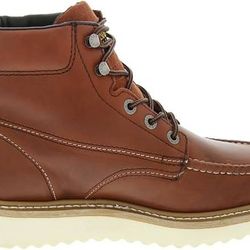 NEW Sz 14 Wolverine Men Moc Toe 6" Construction Work Boots Soft Russet
