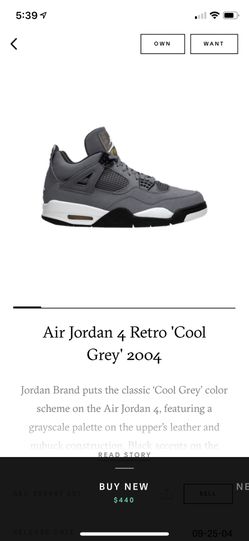 Air Jordan 4 cool grey 2004 sz 9.5 for Sale in Norwalk CA OfferUp