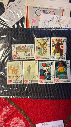 Guinee Republque Lot Of 7 Stamps 1966