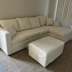 Sectional With Free Ottoman ‼️all Sectionals Are New Packed In Factory Plastic ‼️