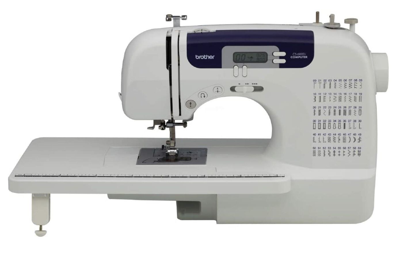 Brother Sewing and Quilting Machine, CS6000i, 60 Built-in Stitches, 2.0" LCD Display, Wide Table, 9 Included Sewing Feet