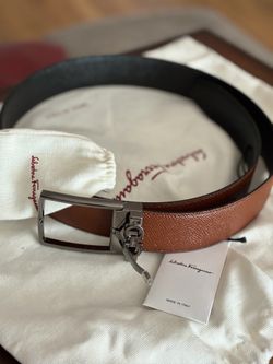 Ferragamo Belt/ Black/Brown Reversible/ Size 32/ Authentic