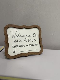 “Welcome to Our Home – WiFi Password” Sign