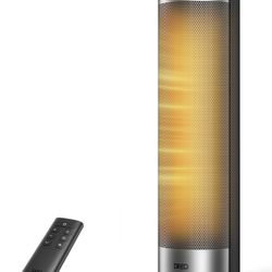 Space Heater Large Room, 30" Electric Heaters with Remote, 120° Oscillation, Adjustable Thermostat, 5 Heat & 3 Fan levels, 8 Safety Protections, 25dB