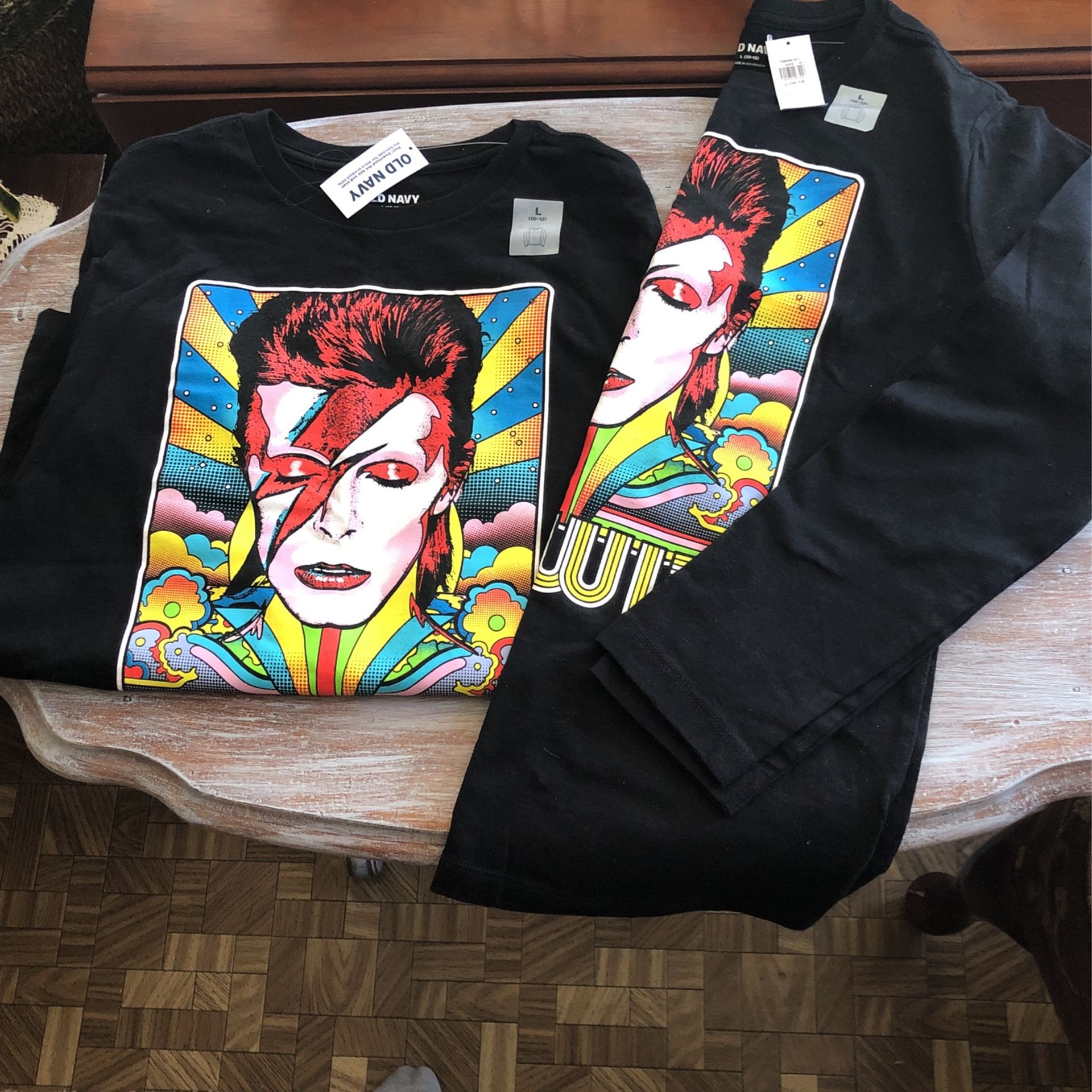 NEW, Tags On. David Bowie Long Sleeve Tee, Boys Lg