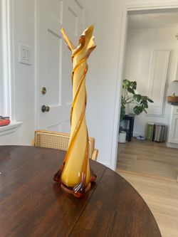 Glass Amber Vase