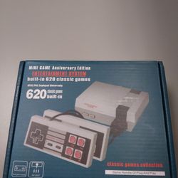 Classic Retro Game With 2 Controllers , A Home Entertainment  System  An A Gift Stuffer