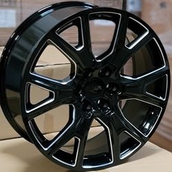 22" CHEVY REP Wheels black RIMS fit SILVERADO YUKON