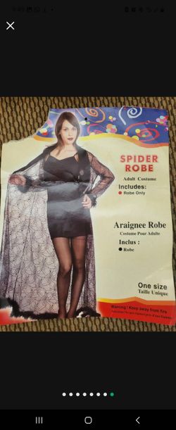 Spider Robe Black Women One Size