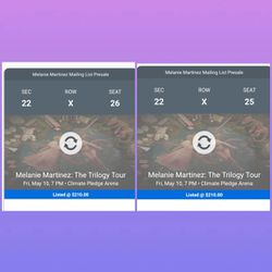 Melanie Martinez Tickets To Seattle May 10th