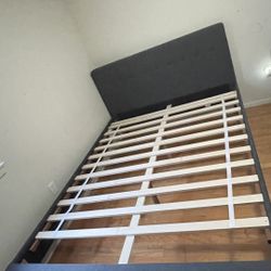 Dark Grey Queen Bed Frame