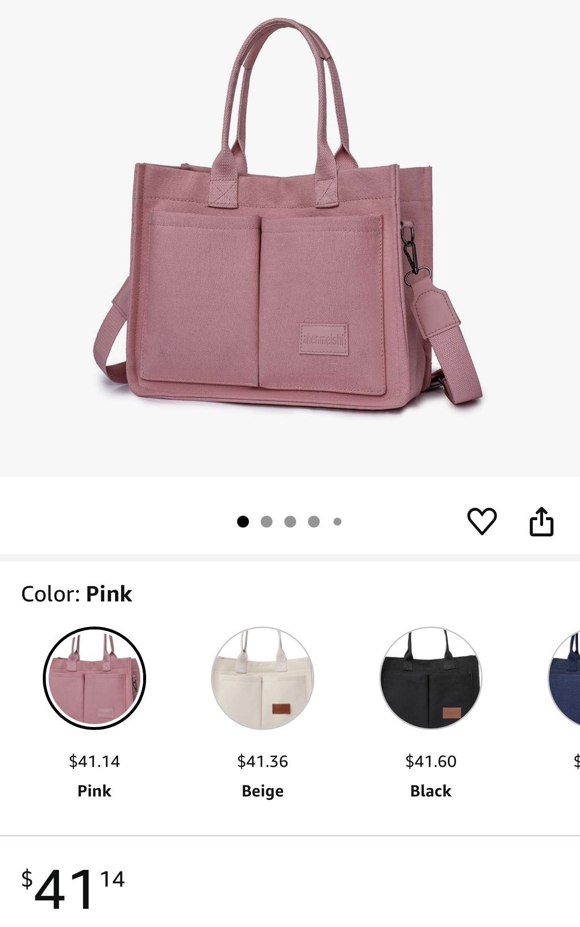 Pink Tote Bag